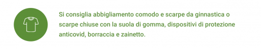 Vestiti consigliati